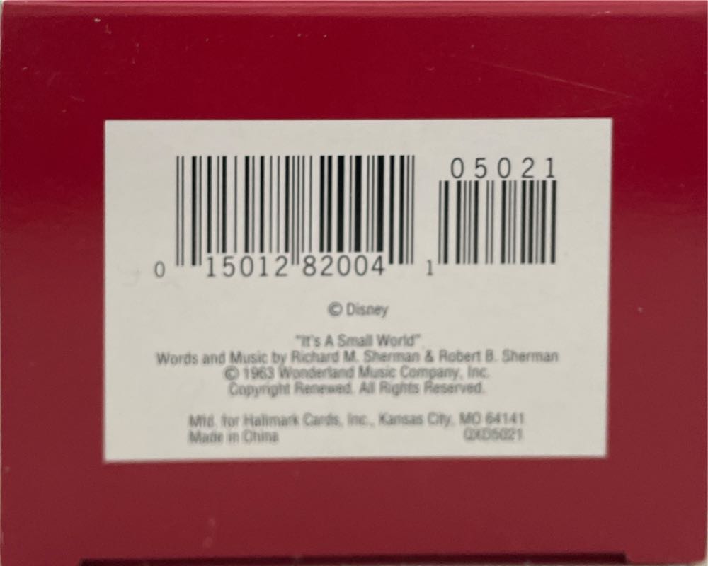 Small World - Disney (Disney Rides) ornament collectible [Barcode 015012820041] - Main Image 4