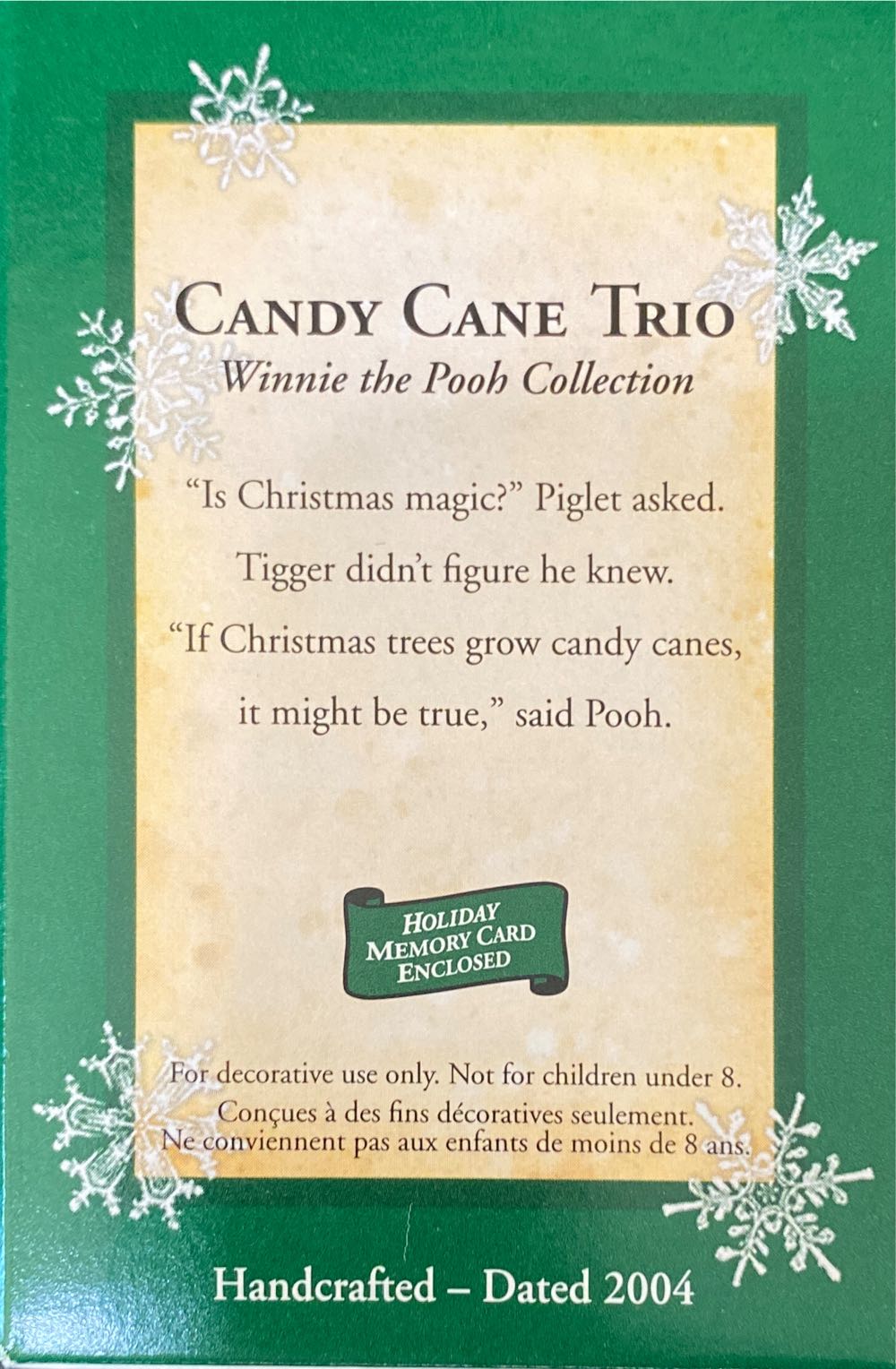 Candy Cane Trio: Miniature - Disney (Winnie the Pooh) ornament collectible [Barcode 015012821208] - Main Image 2