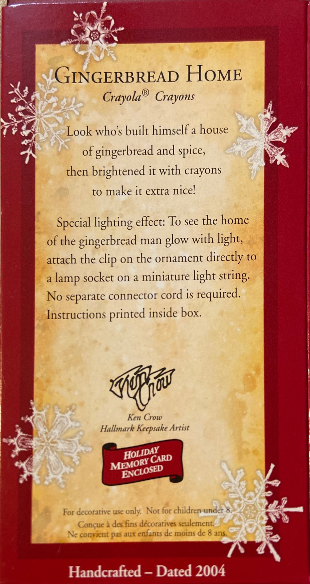 Crayola- Gingerbread House - Crayola (Crayola) ornament collectible [Barcode 015012821741] - Main Image 2