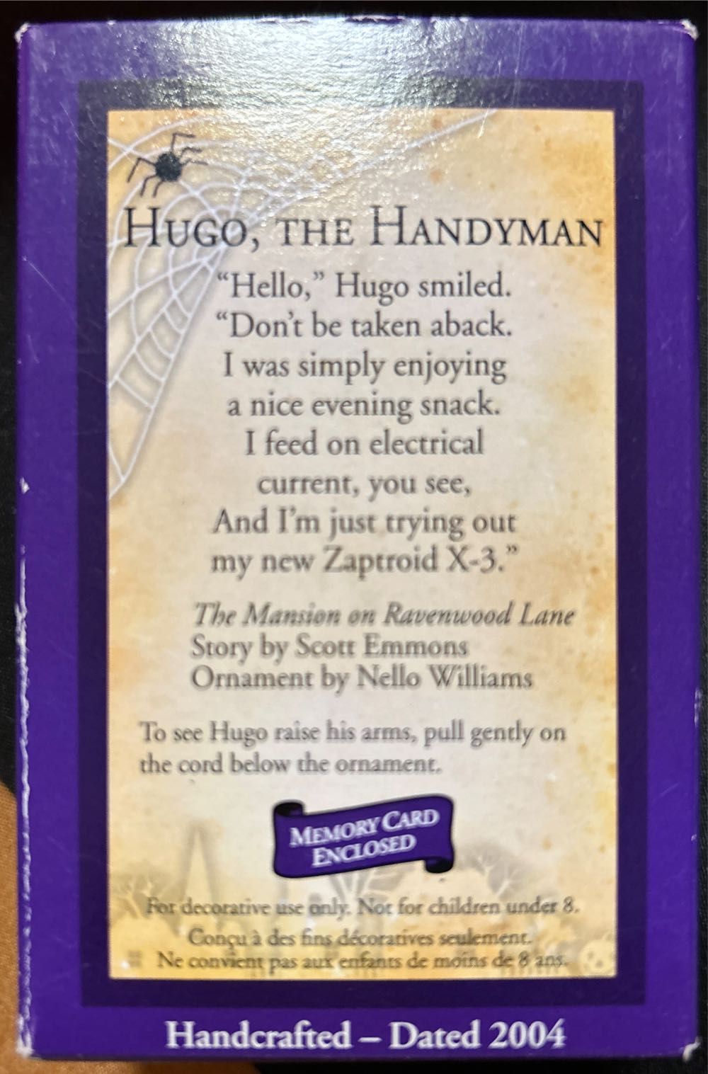 Halloween Collection Ravenwood Lane Hugo- The Handyman - The Mansion on Ravenwood Lane (Halloween) ornament collectible [Barcode 015012823011] - Main Image 3