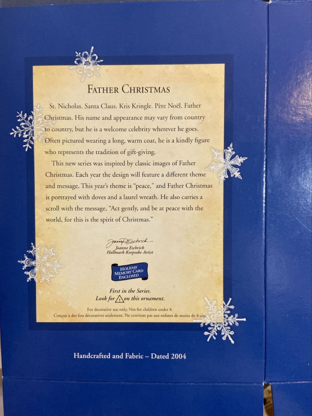 Father Christmas #1 (2004) - Father Christmas (Santa) ornament collectible [Barcode 015012825305] - Main Image 2