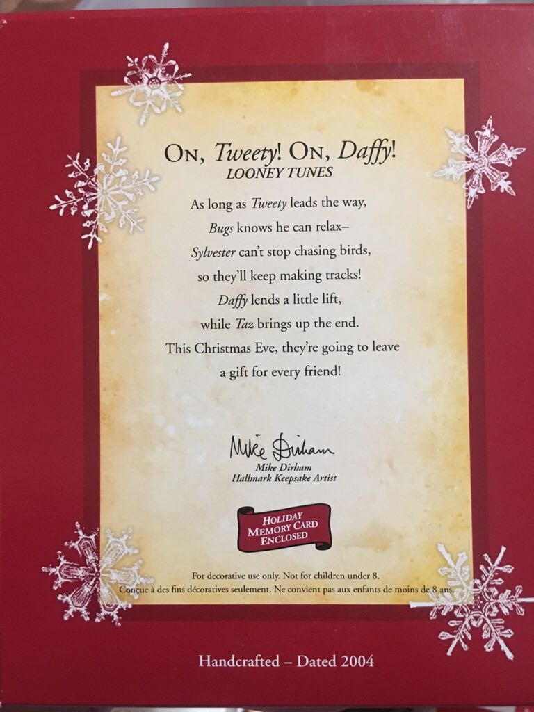 On, Tweety! On, Daffy! - Looney Tunes (Cartoons) ornament collectible [Barcode 015012826074] - Main Image 2