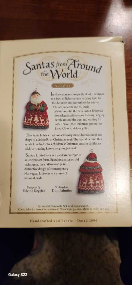 Santas From Around the World Norway - Santas From Around The World (Santas Around The World) ornament collectible [Barcode 015012826579] - Main Image 3