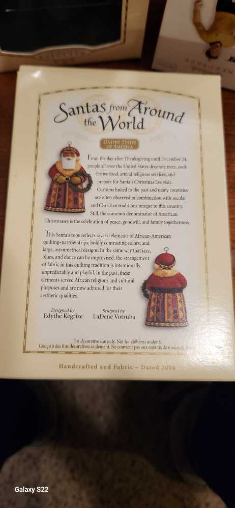 Santa Around The World USA (Black) - Santas From Around The World (Santa) ornament collectible [Barcode 015012826623] - Main Image 2