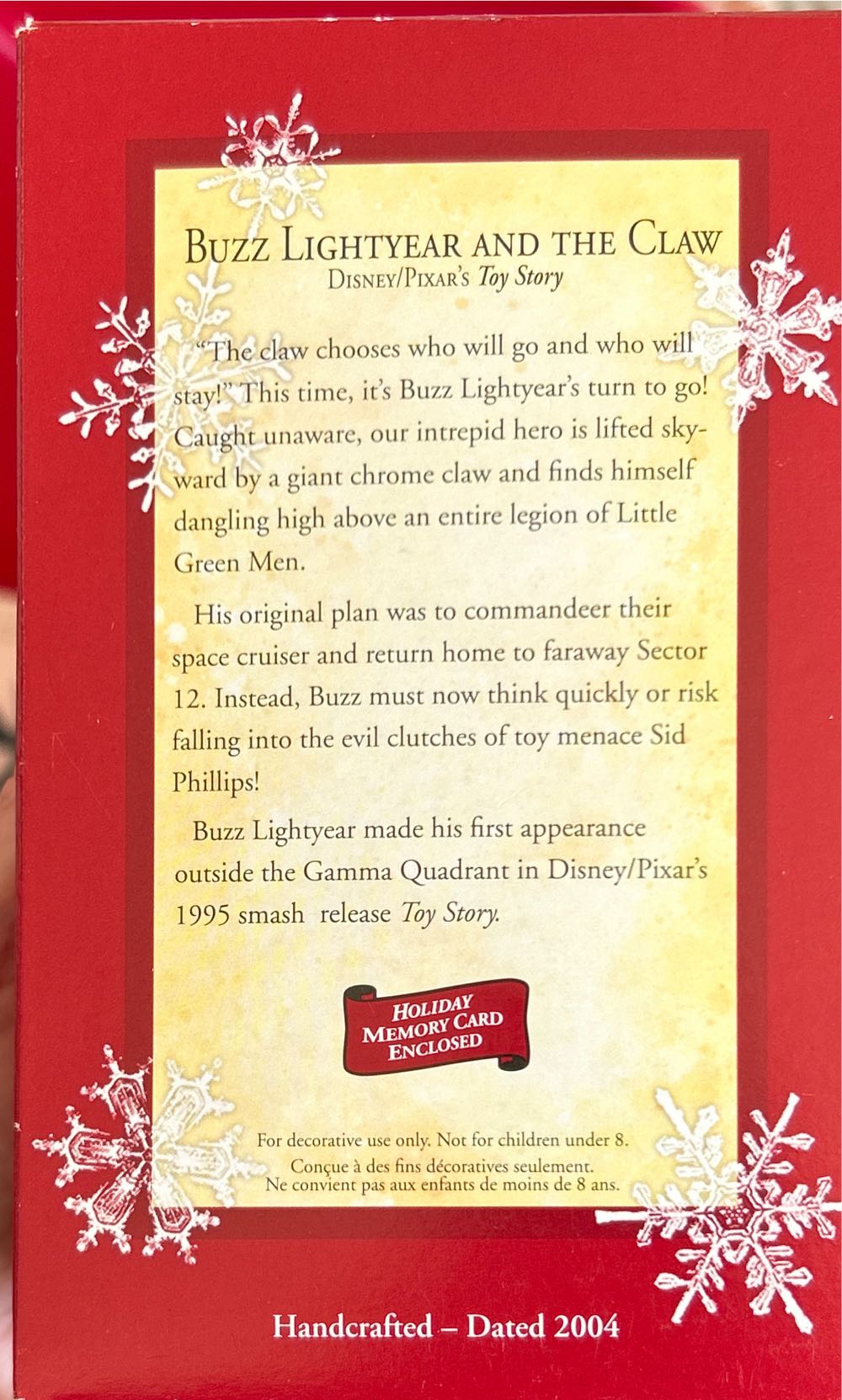 Buzz Lightyear And The Claw - Toy Story (Toy Story) ornament collectible [Barcode 015012830859] - Main Image 3