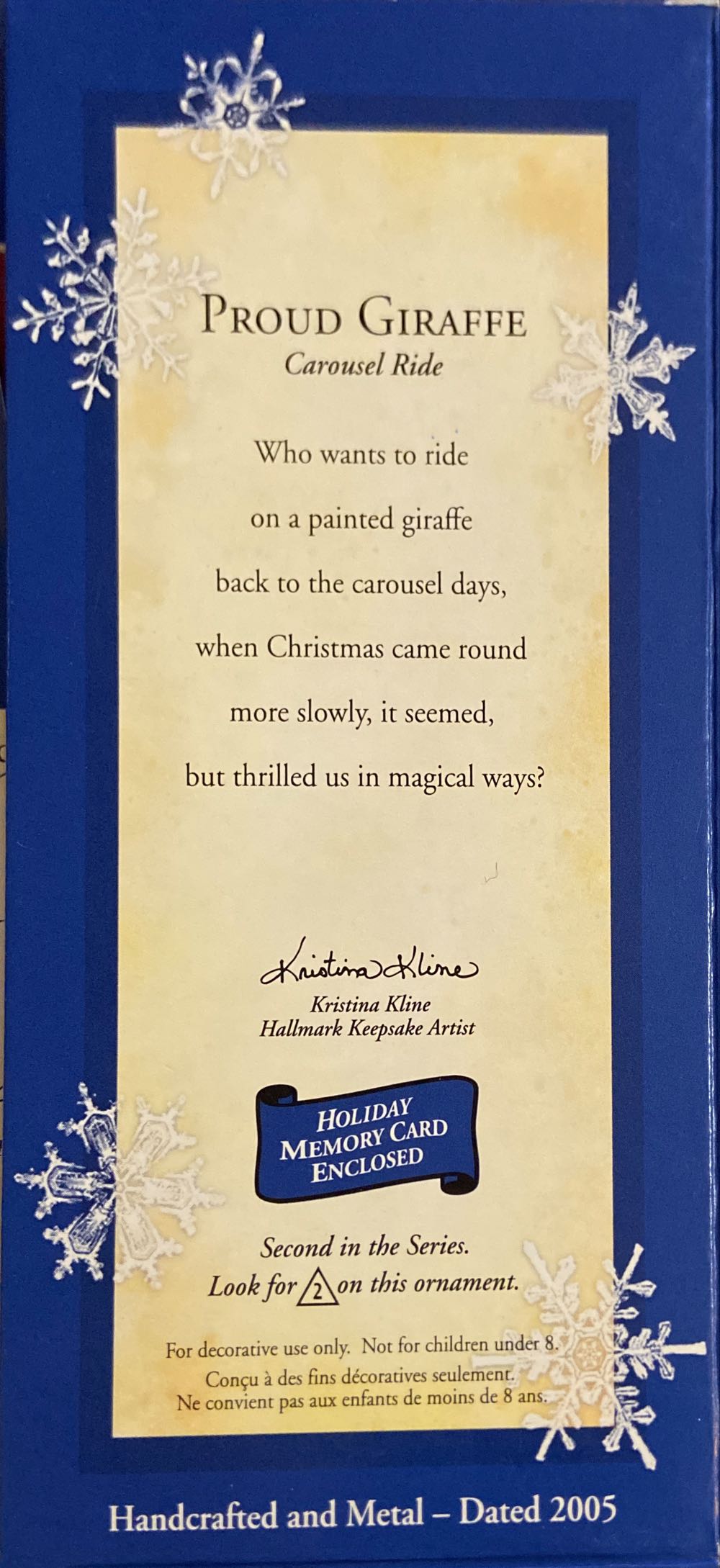 Proud Giraffe - Carousel Ride (Carousel) ornament collectible [Barcode 015012838541] - Main Image 2