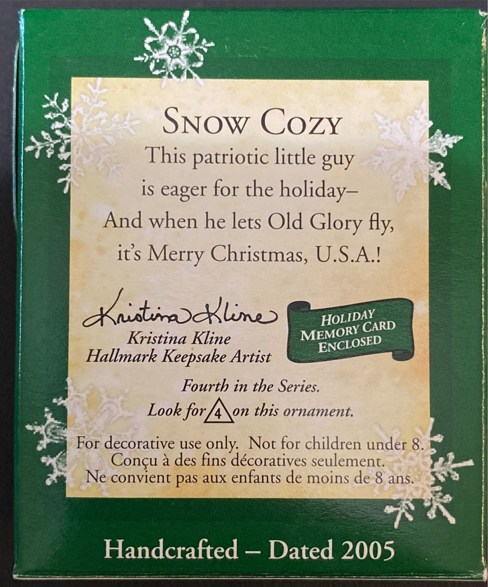 Snow Cozy - Snow Cozy (Miniature) ornament collectible [Barcode 015012838619] - Main Image 2