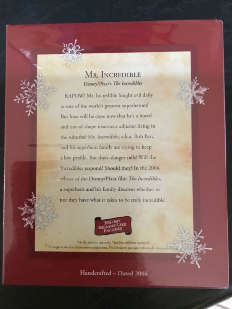 Mr. Incredible - Disney • Pixar The Incredibles (Pixar) ornament collectible [Barcode 015012839807] - Main Image 2