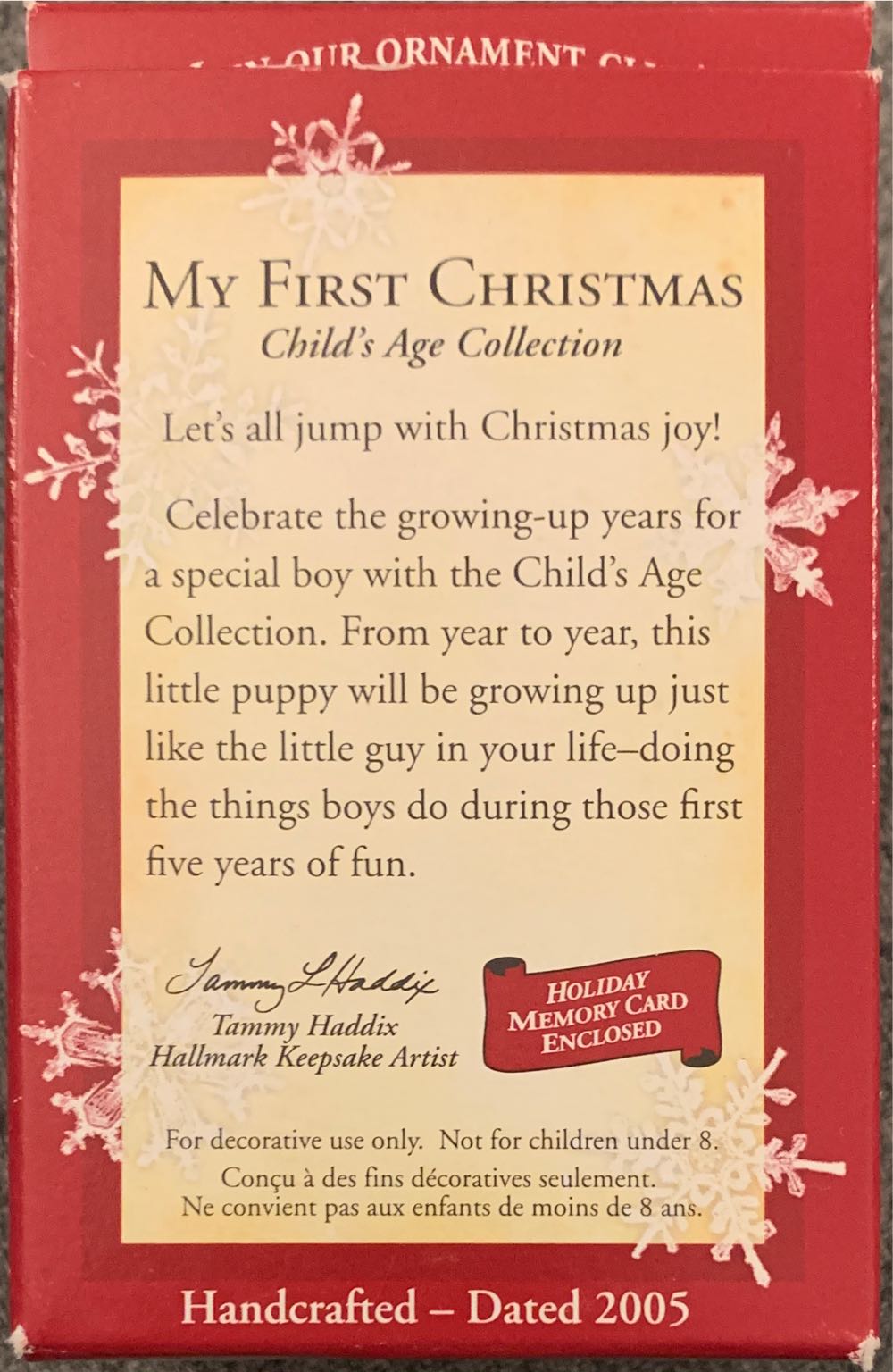 Baby 1st Christmas- Dom - Child’s Age Collection (Child’s Age Collection) ornament collectible [Barcode 015012849721] - Main Image 2