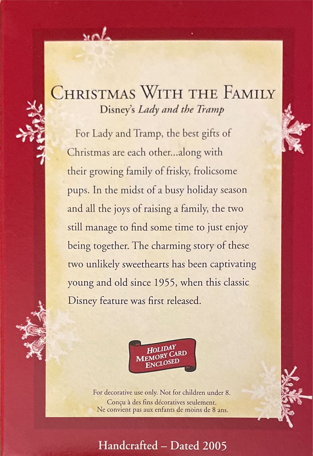 Christmas With the Family - Disney Lady And The Tramp (Walt Disney Productions) ornament collectible [Barcode 015012851915] - Main Image 3
