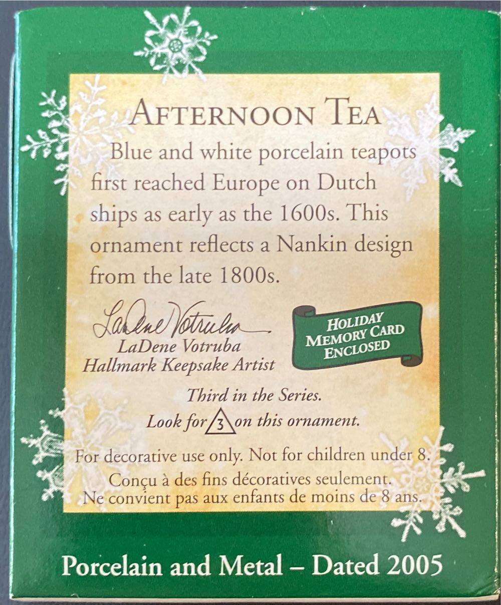 Afternoon Tea #3 - Afternoon Tea (Teapot, Mini) ornament collectible [Barcode 015012852042] - Main Image 2