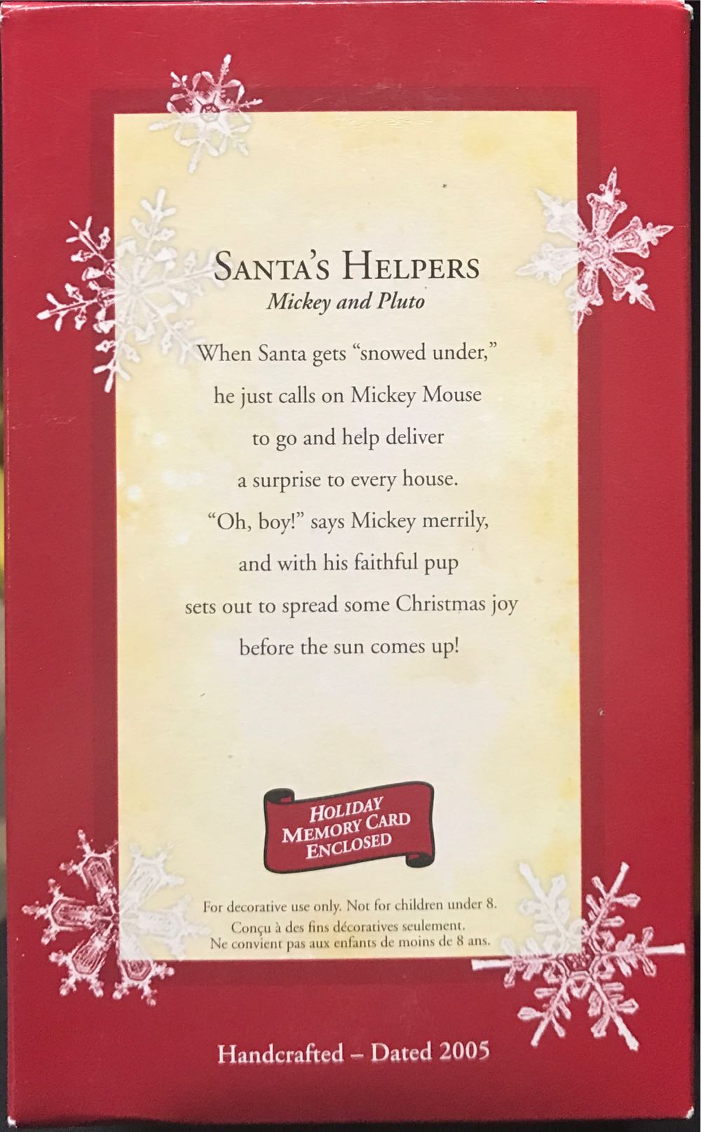 Santa’s Helpers - Mickey And Pluto (Disney) ornament collectible [Barcode 015012853933] - Main Image 2