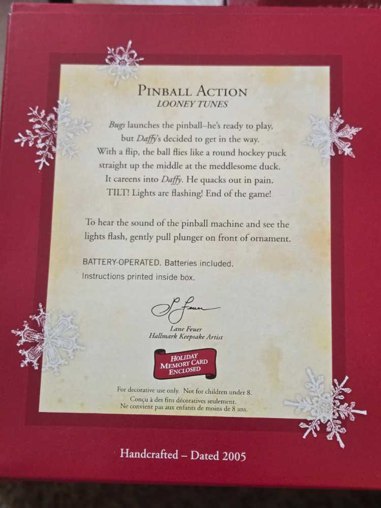 Pinball Action - Looney Tunes (Cartoons) ornament collectible [Barcode 015012857276] - Main Image 2