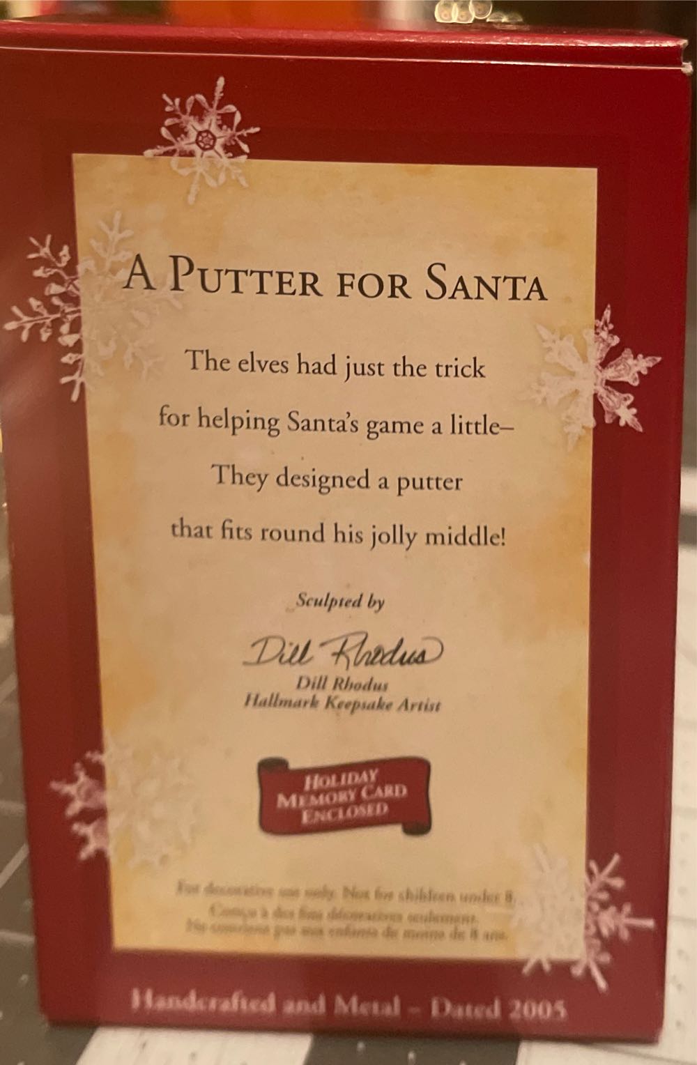 A Putter For Santa - Golf (Sports - Golf) ornament collectible [Barcode 015012857665] - Main Image 2