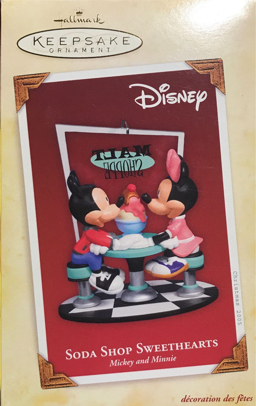 Soda Shop Sweethearts - Disney - Mickey and Minnie (Mickey And Minnie) ornament collectible [Barcode 015012857719] - Main Image 4