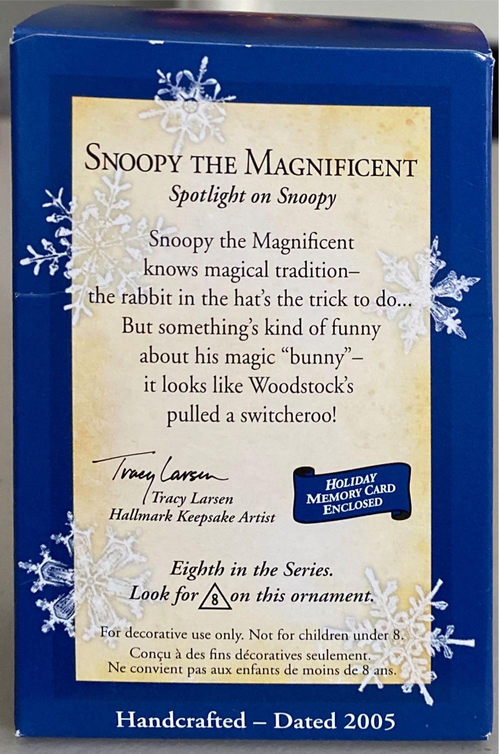 #8 Snoopy The Magnificent - Spotlight On Snoopy (Peanuts, Snoopy, Woodstock, Magic) ornament collectible [Barcode 015012857795] - Main Image 3