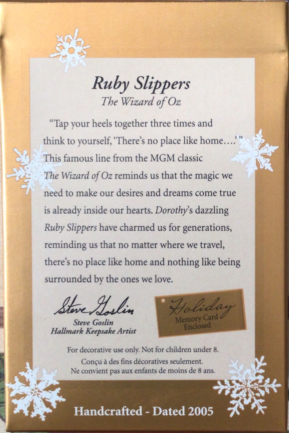 Ruby Slippers - Movies And Television (Movie: The Wizard Of Oz) ornament collectible [Barcode 015012860337] - Main Image 2