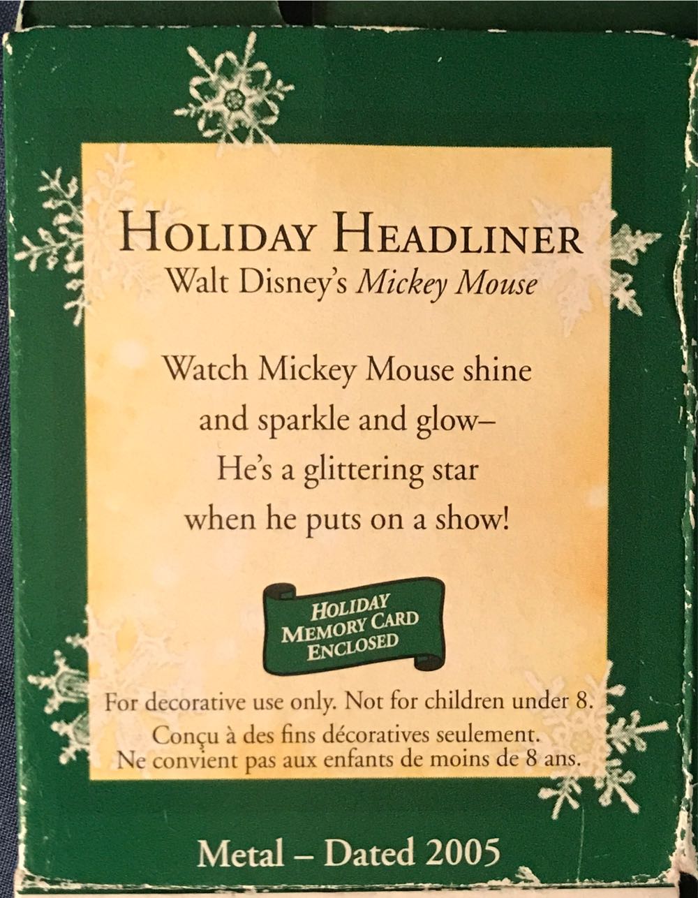 Miniature Disney Mickey Mouse Holiday Headliner - Disney Mickey Mouse (Disney Mickey Mouse) ornament collectible [Barcode 015012864496] - Main Image 4