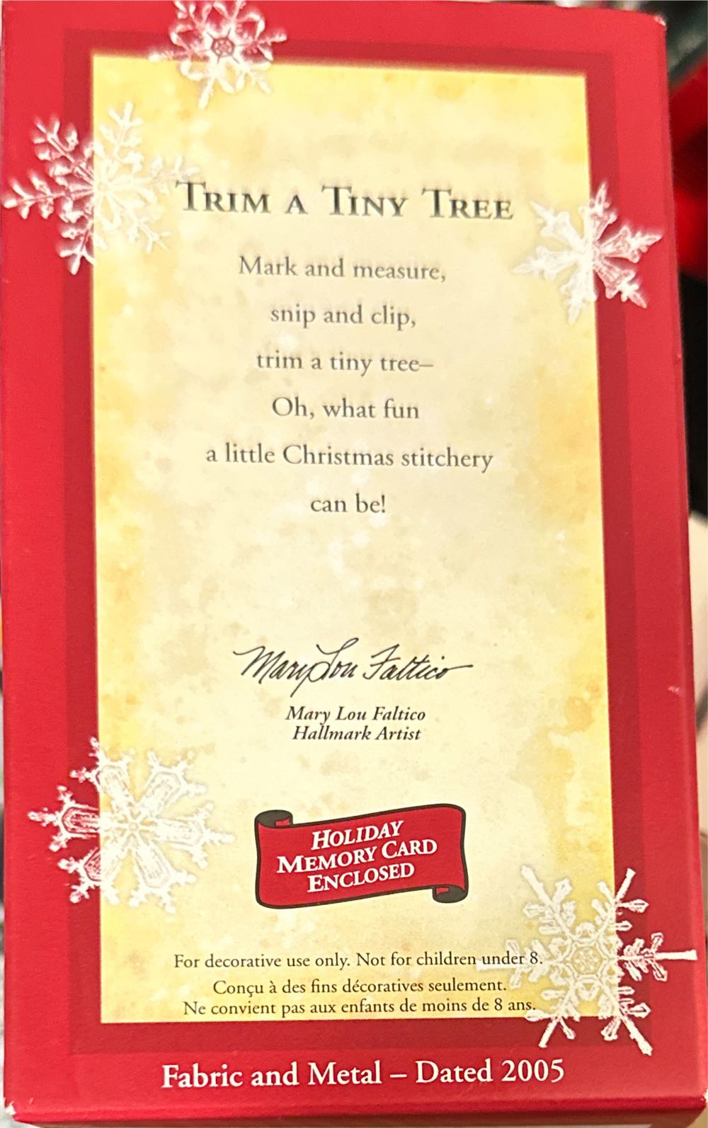 (Mom) Trim A Tiny Tree - Christmas Tree (Sewing) ornament collectible [Barcode 015012864731] - Main Image 2