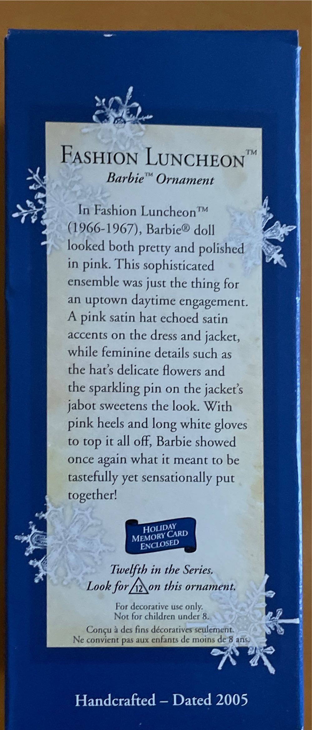 Barbie : Set #12, Fashion Luncheon 2005 - Barbie (Barbie Series) ornament collectible [Barcode 015012864830] - Main Image 2