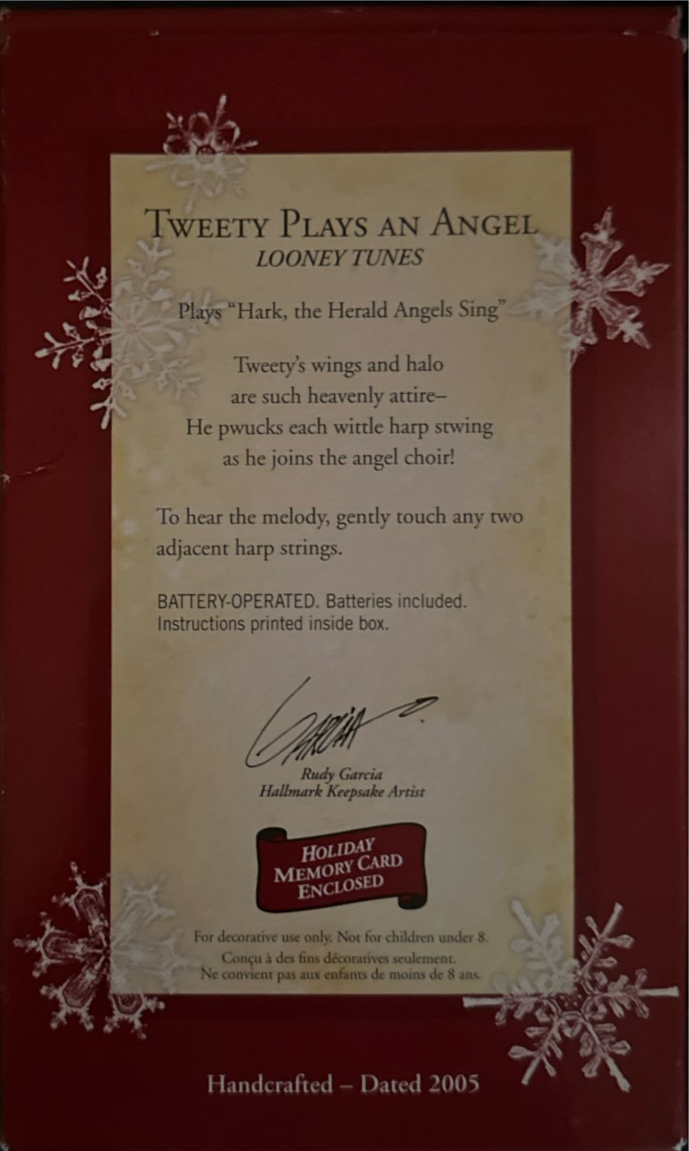 Tweety plays an Angel - Looney Tunes (Looney Tunes) ornament collectible [Barcode 015012865134] - Main Image 3