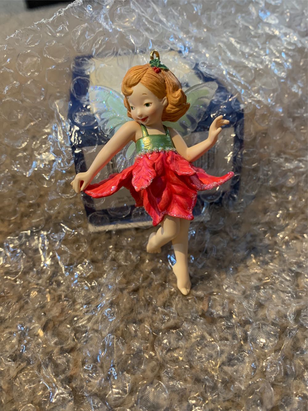 Poinsettia Fairy #1 - Fairy Messengers (Fairies) ornament collectible [Barcode 015012865318] - Main Image 3