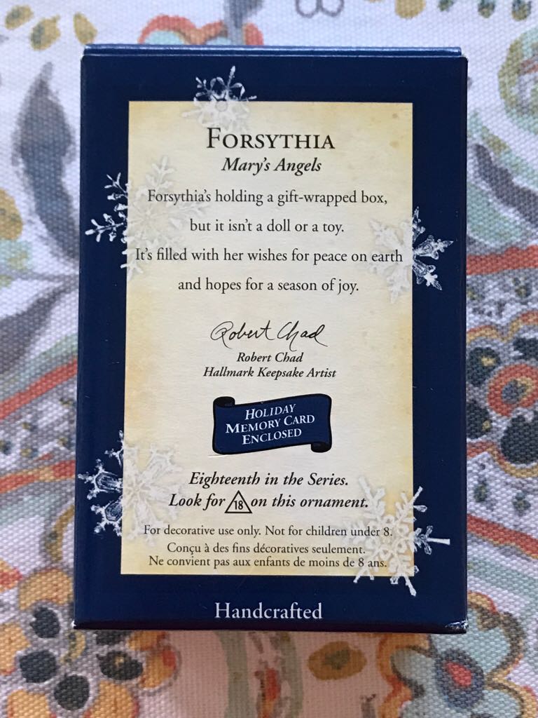 Mary’s Angels 18 - Forsythia - Mary’s Angels Series (Angel) ornament collectible [Barcode 015012865417] - Main Image 2