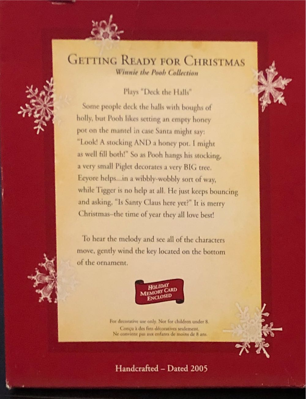 Getting Ready For Christmas - Disney (Winnie The Pooh Collection) ornament collectible [Barcode 015012868616] - Main Image 2