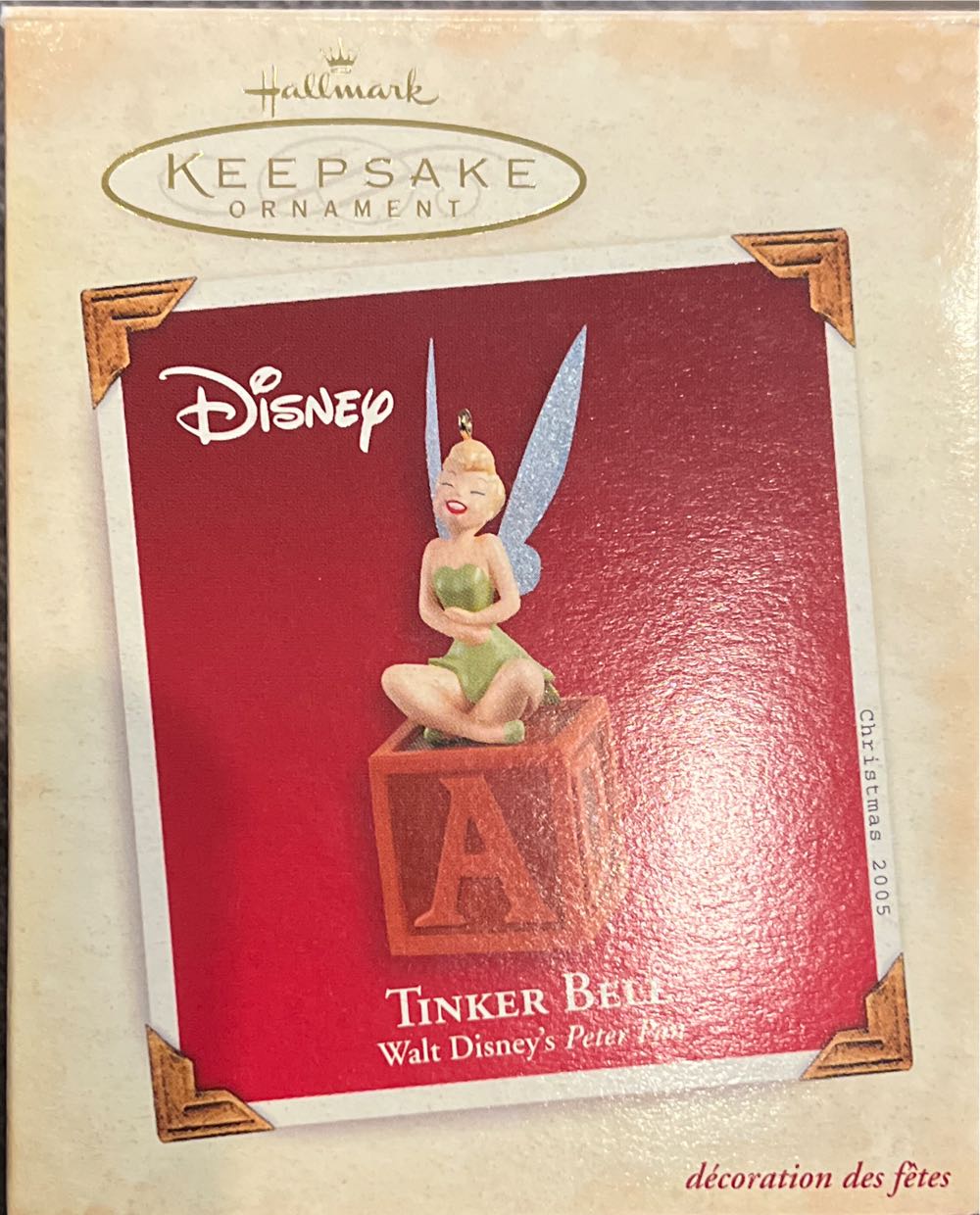Tinker Bell On Block - Peter Pan (Disney) ornament collectible [Barcode 015012869644] - Main Image 3