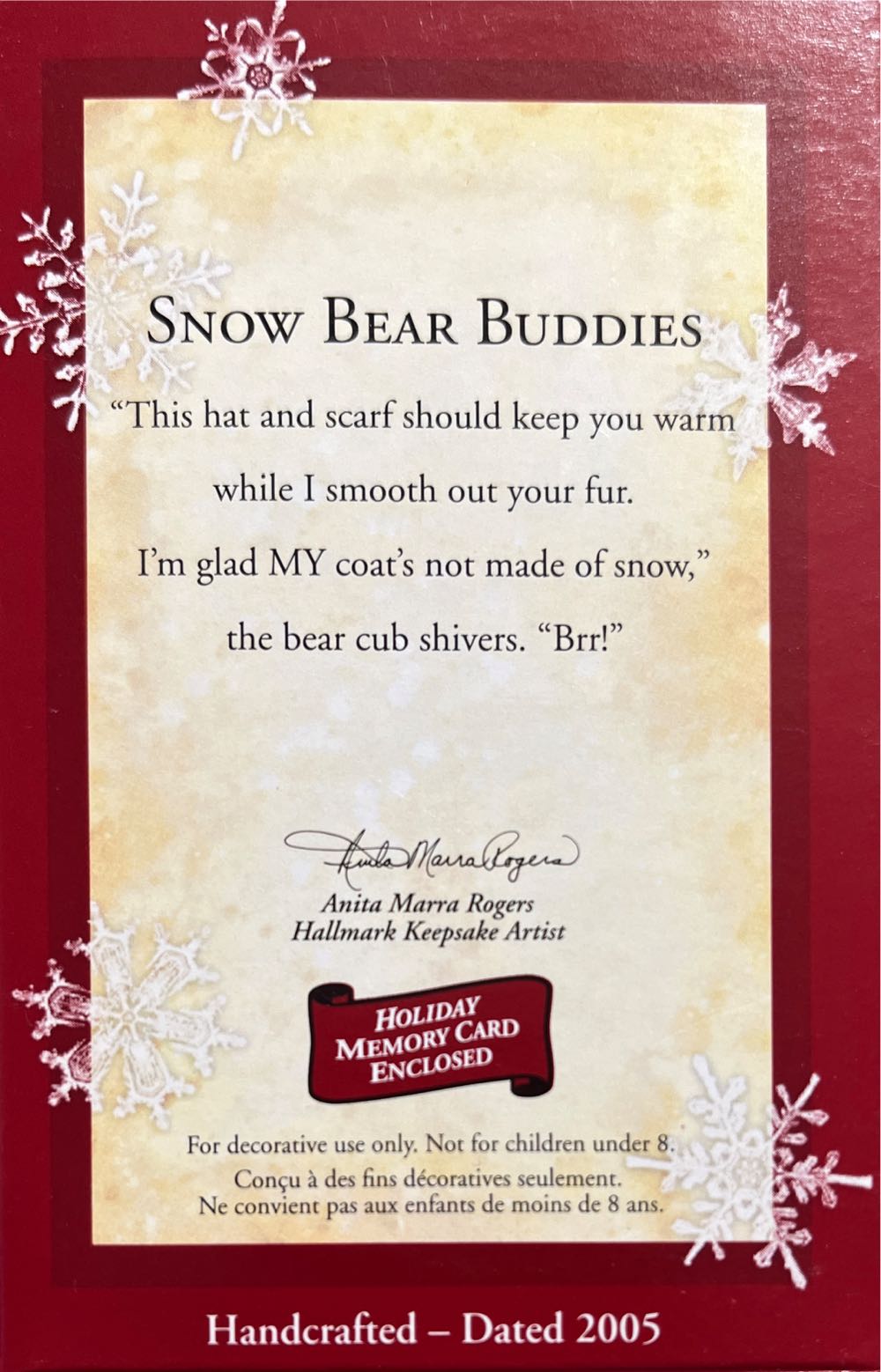 Snow Bear Buddies - Snowman (Snowman) ornament collectible [Barcode 015012869811] - Main Image 2