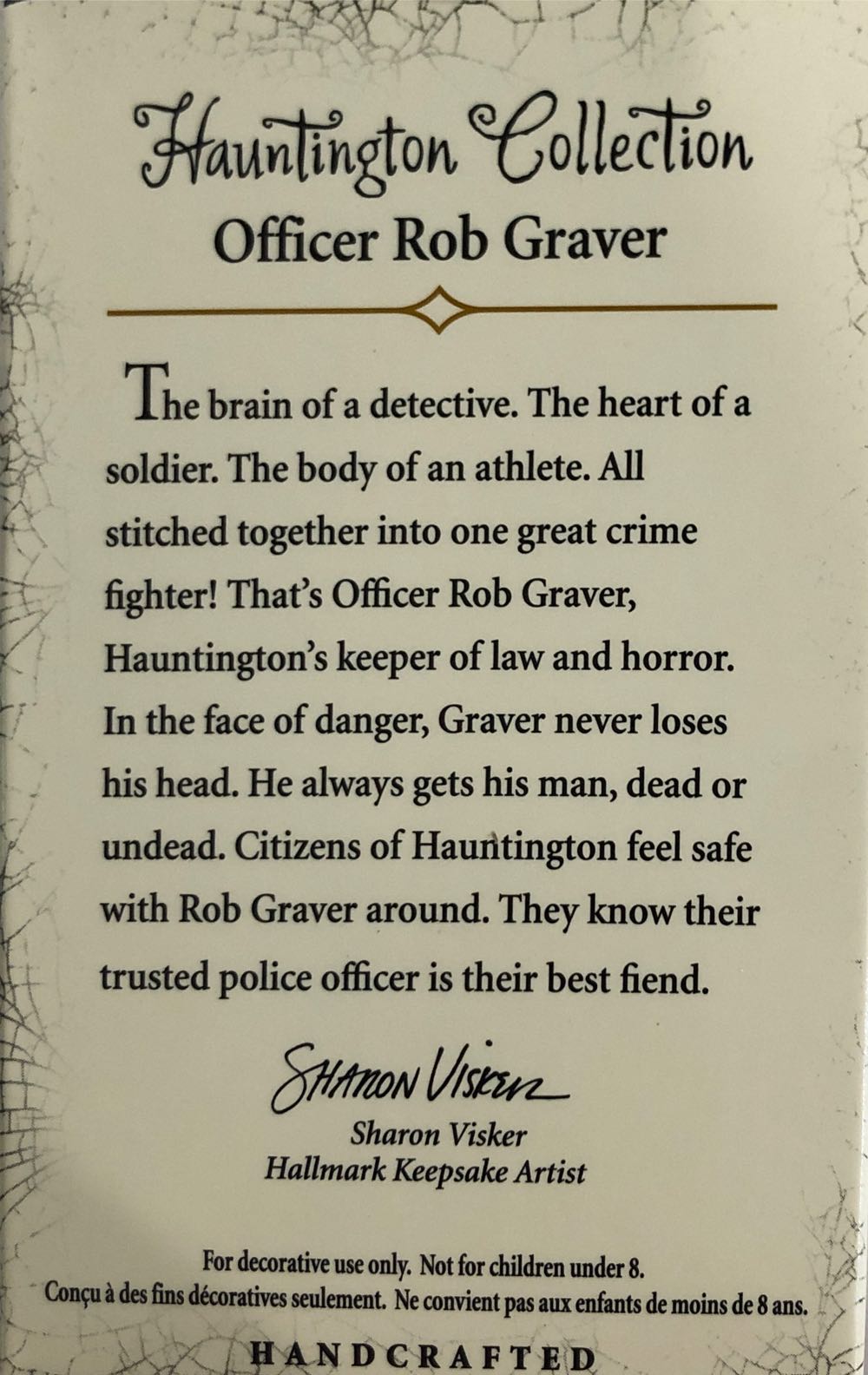 Hauntington Collection - Officer Rob Graver - Hauntington Collection (Halloween) ornament collectible [Barcode 015012870053] - Main Image 2