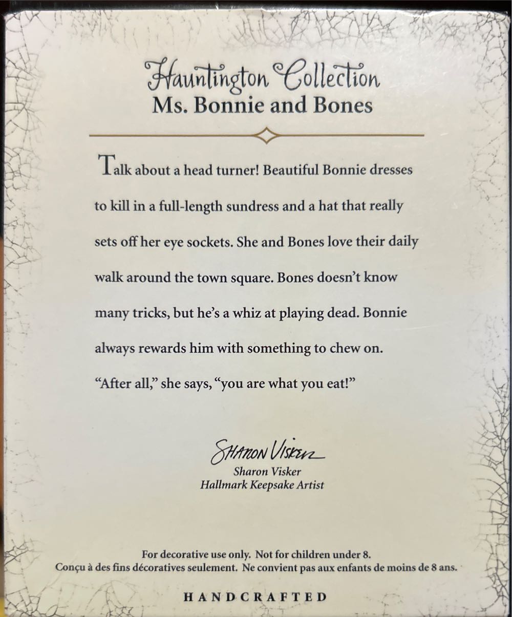Hauntington Ms. Bonnie and Bones - Hauntington Collection (Halloween) ornament collectible [Barcode 015012870077] - Main Image 3