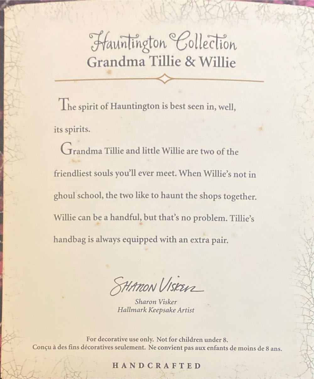 Hauntington Grandma Tillie & Willie - Hauntington Collection (Halloween) ornament collectible [Barcode 015012870084] - Main Image 3