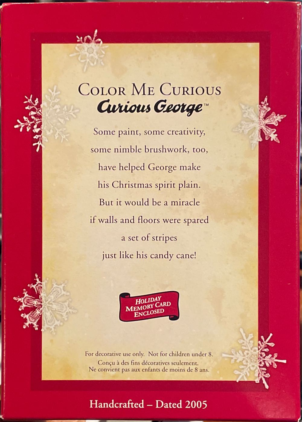 Curious George Color Me Curious* - Curious George (Curious George) ornament collectible [Barcode 015012870138] - Main Image 2