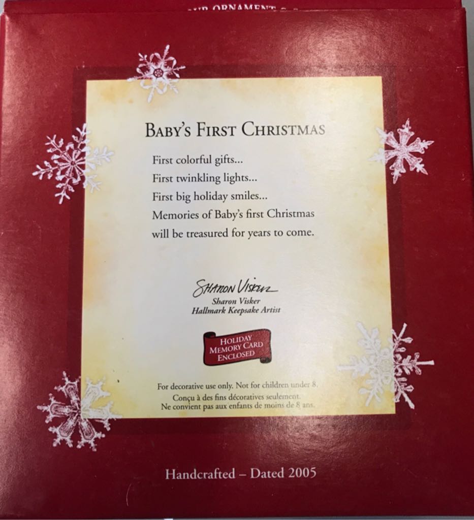 Baby’s First Christmas   (Family) ornament collectible [Barcode 015012870817] - Main Image 2