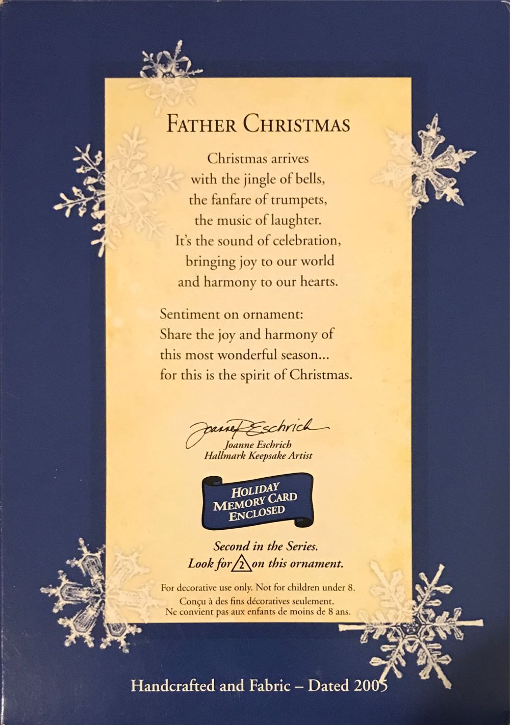 Father Christmas #2 (2005) - Father Christmas (Father Christmas) ornament collectible [Barcode 015012871098] - Main Image 2