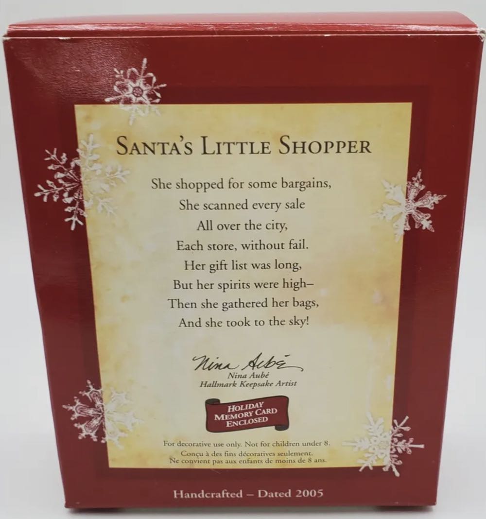 Santa’s Little Shopper  - Reindeer (Reindeer) ornament collectible [Barcode 015012871807] - Main Image 3