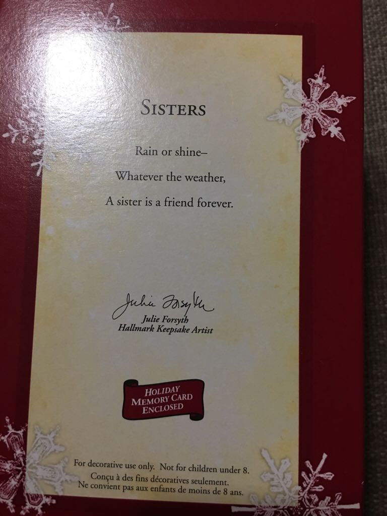 Sisters 2005  ornament collectible [Barcode 015012873375] - Main Image 2