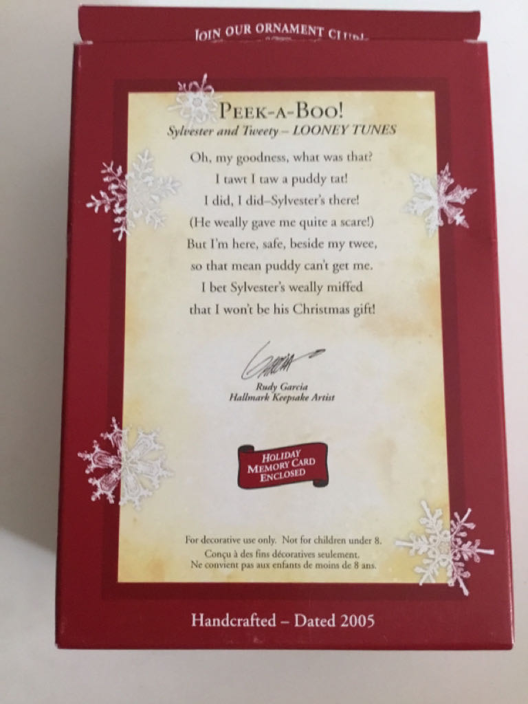 Looney Tunes Peek-A-Boo! - Looney Tunes (Looney Tunes) ornament collectible [Barcode 015012881233] - Main Image 2