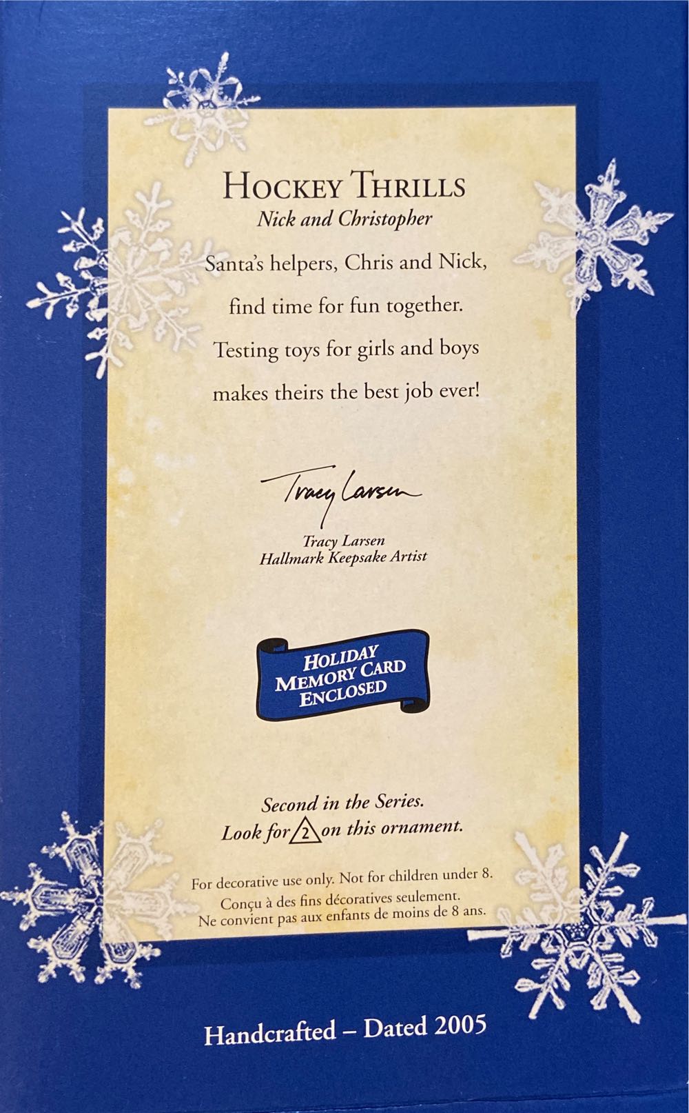 Nick & Christopher #2 Hockey Thrills - Nick and Christopher (Bear And Mouse) ornament collectible [Barcode 015012881257] - Main Image 2