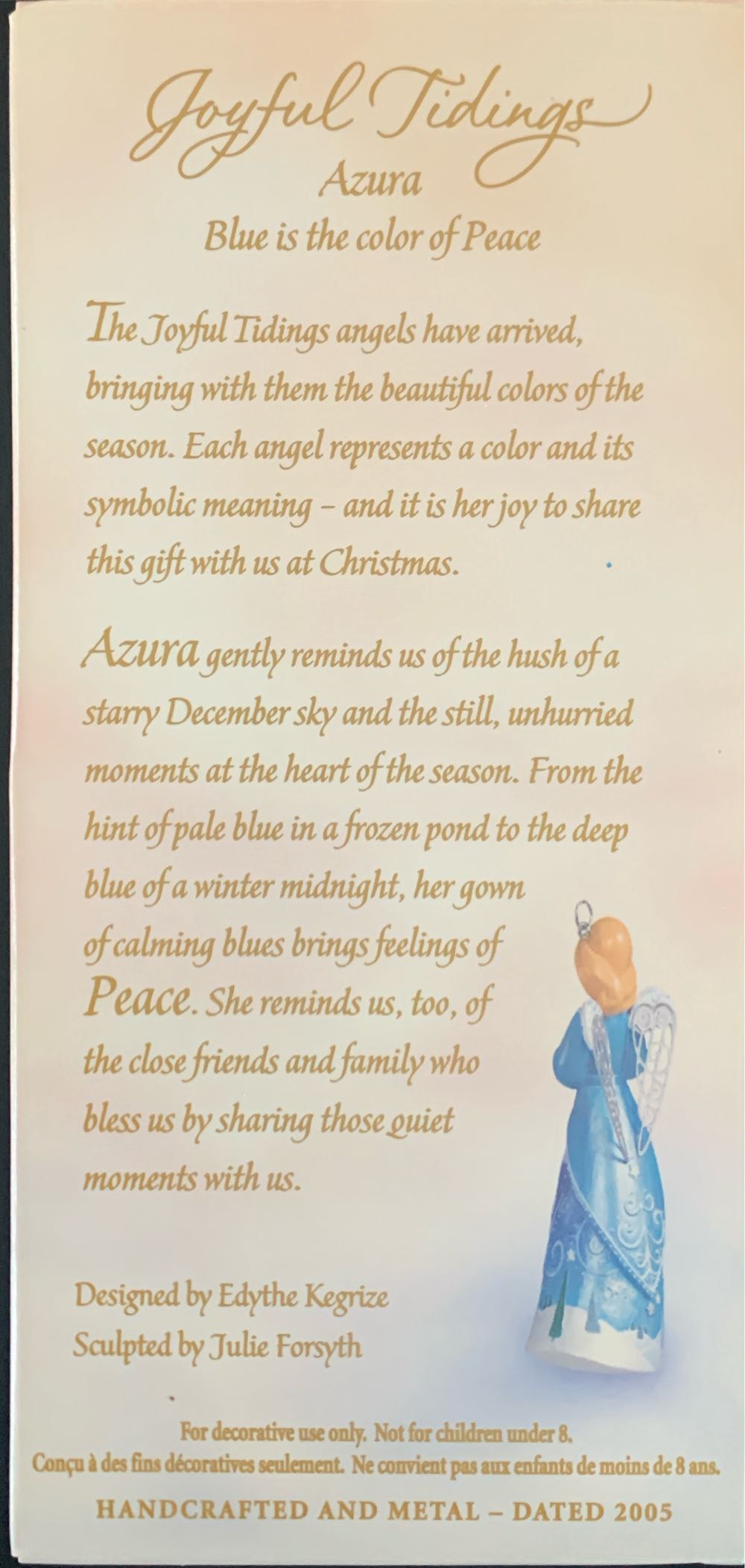Joyful Tidings Azura - Angels (Angel) ornament collectible [Barcode 015012884722] - Main Image 3