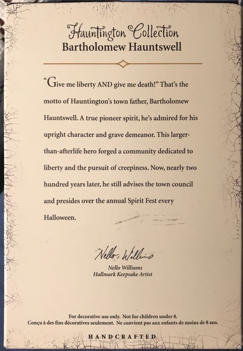 Hauntington Bartholomew Hauntswell - Hauntington Collection (Halloween) ornament collectible [Barcode 015012885705] - Main Image 3