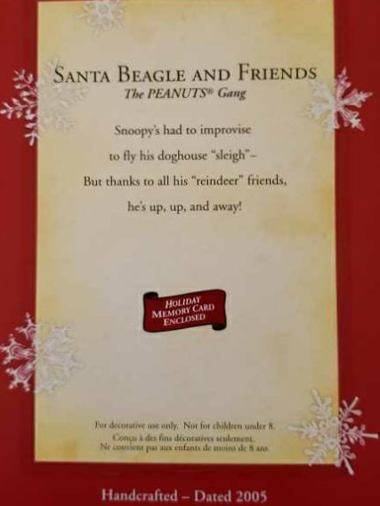 Peanuts Gang - Santa Beagle and Friends - The Peanuts Gang (Peanuts) ornament collectible [Barcode 015012888263] - Main Image 2