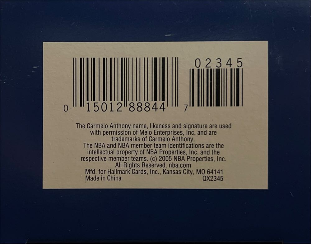 Carmelo Anthony - Hoop Stars (Basketball) ornament collectible [Barcode 015012888447] - Main Image 3