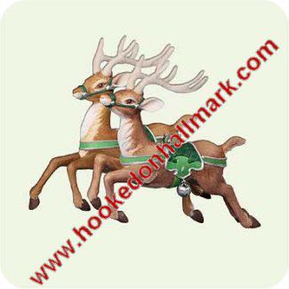 SMR Two for the Skies - Santa’s Midnight Ride (Santa, Reindeer, Sleigh) ornament collectible [Barcode 015012891720] - Main Image 2