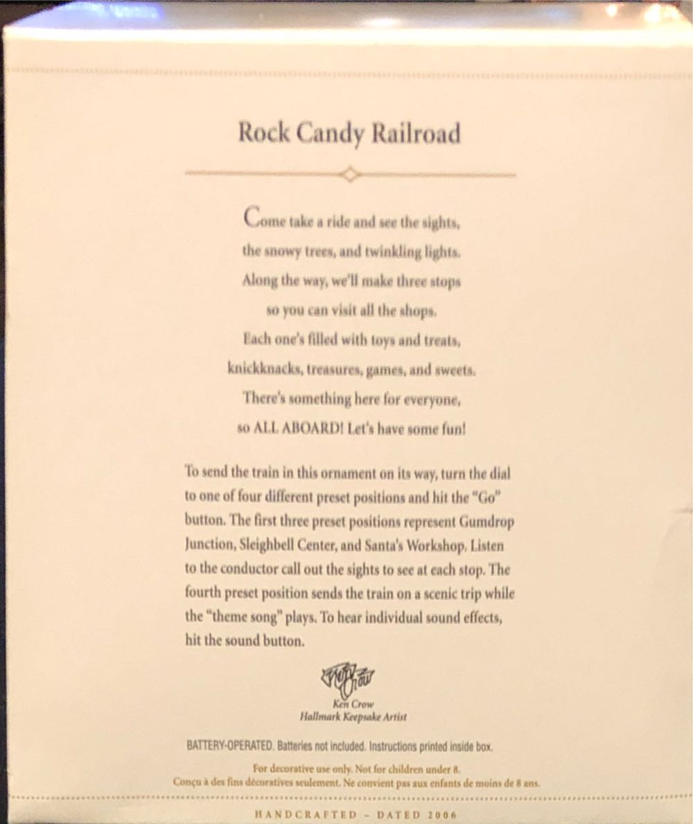 Rock Candy Railroad - Magic Light, Sound, & Motion (New Magic) ornament collectible [Barcode 015012910421] - Main Image 2
