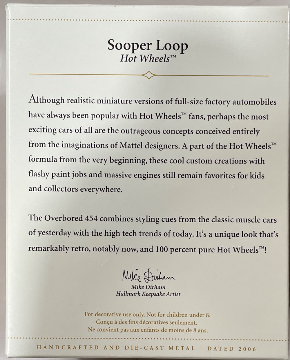 Sooper Loop  (Hot Wheels) ornament collectible [Barcode 015012910964] - Main Image 3