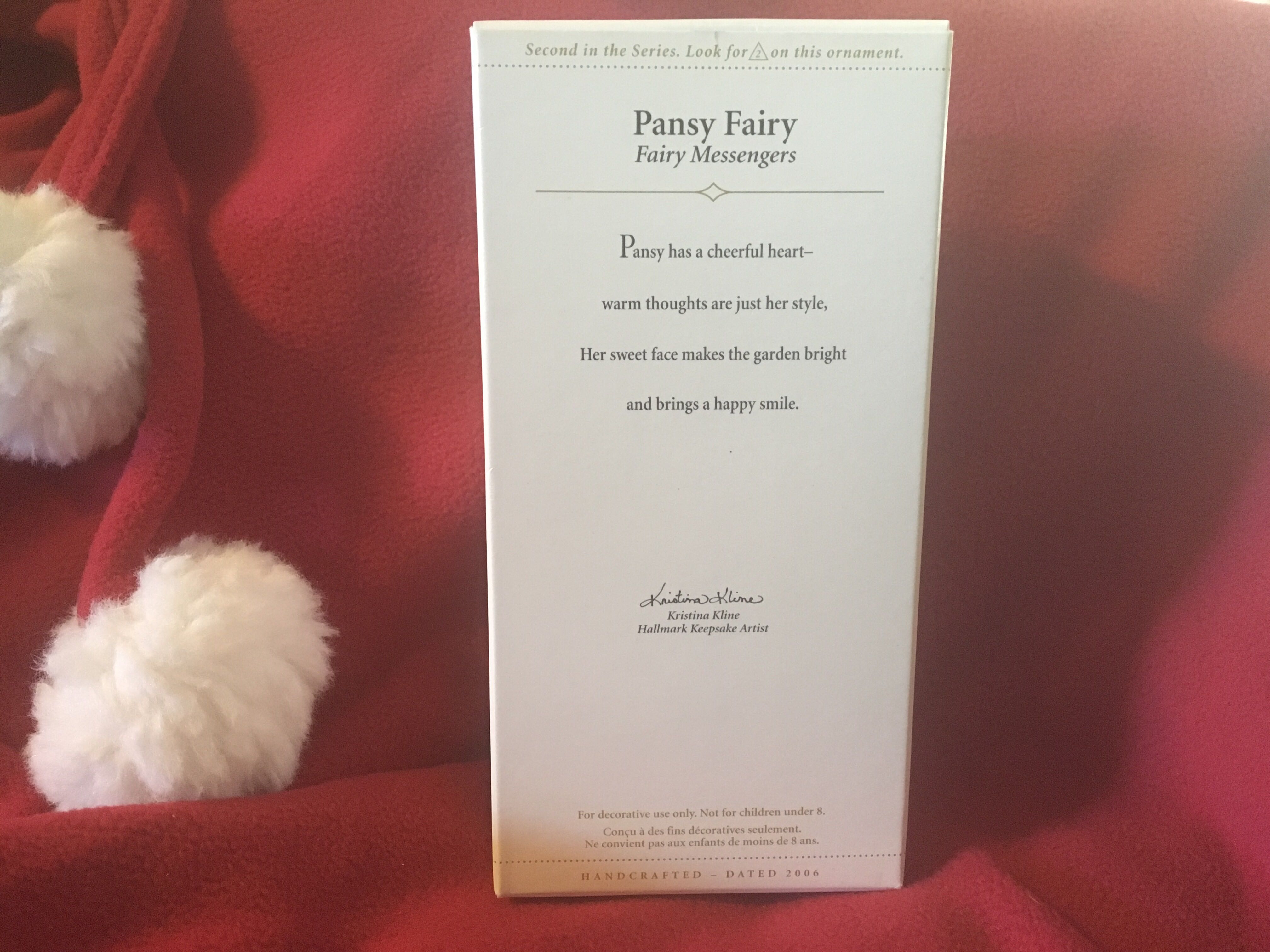 Pansy Fairy #2 - Fairy Messengers (Fairy) ornament collectible [Barcode 015012911725] - Main Image 2