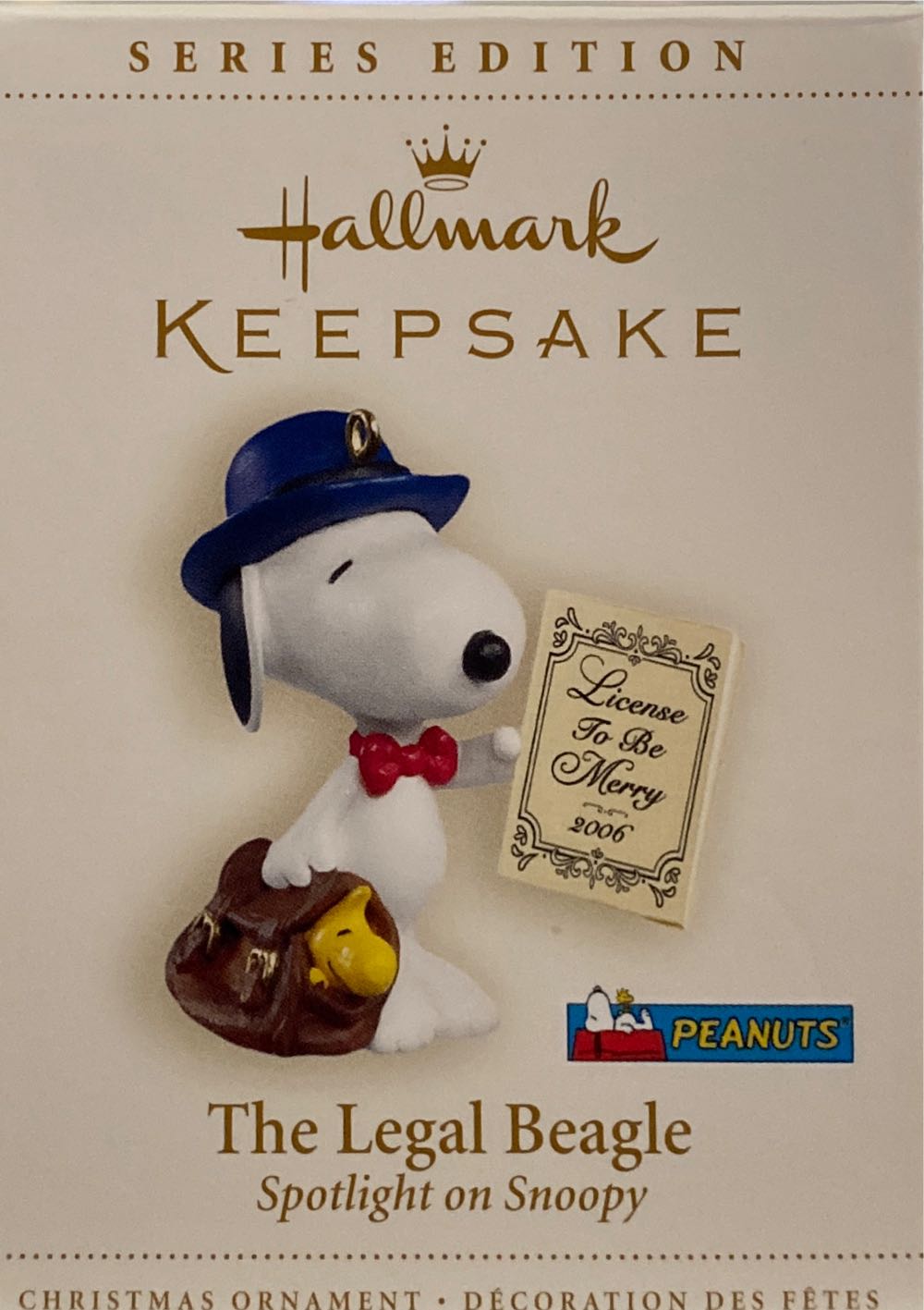 #9 The Legal Beagle - Spotlight On Snoopy (Peanuts) ornament collectible [Barcode 015012911732] - Main Image 2