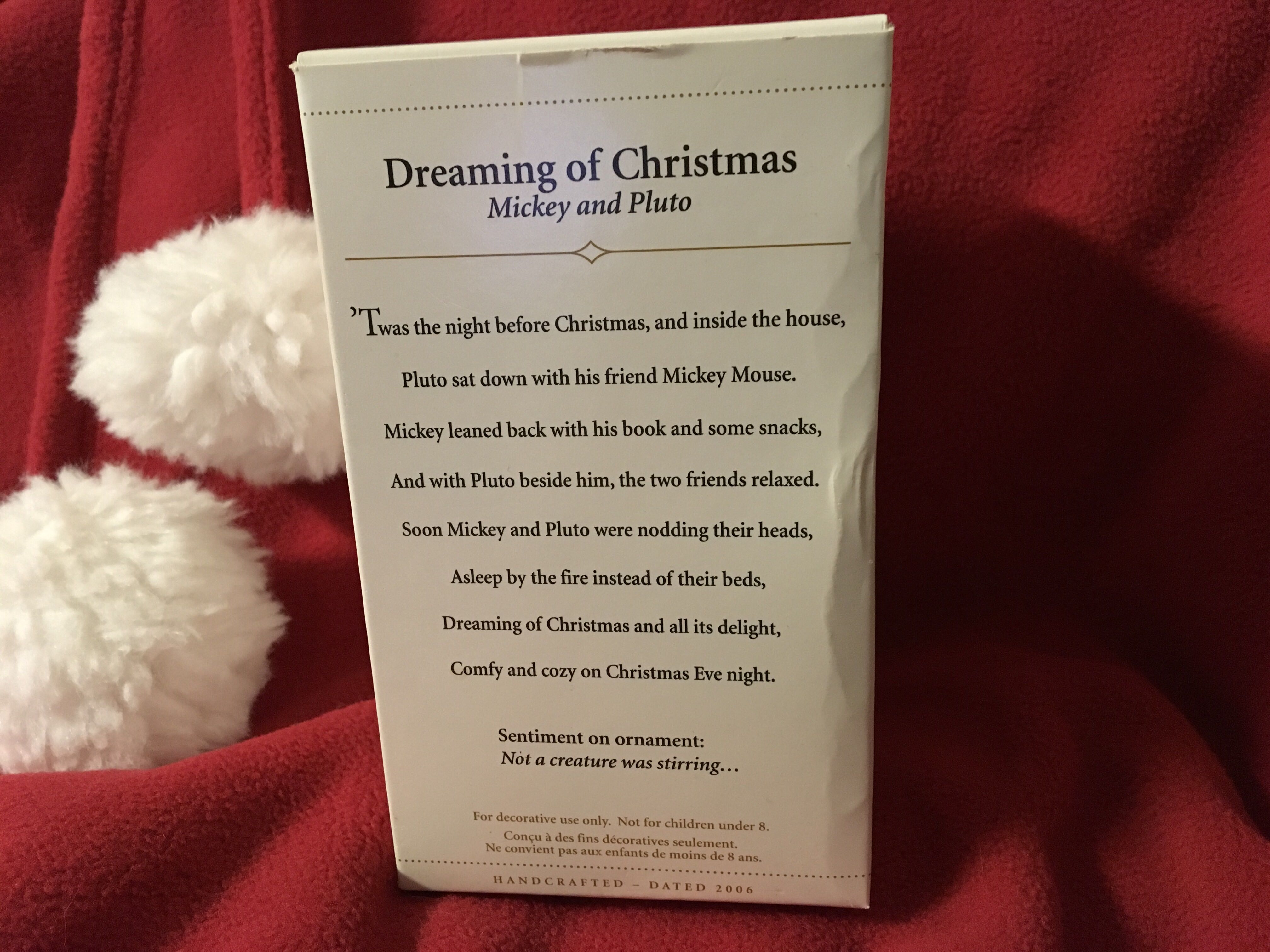 Dreaming of Christmas - Mickey And Pluto (Disney) ornament collectible [Barcode 015012912937] - Main Image 2